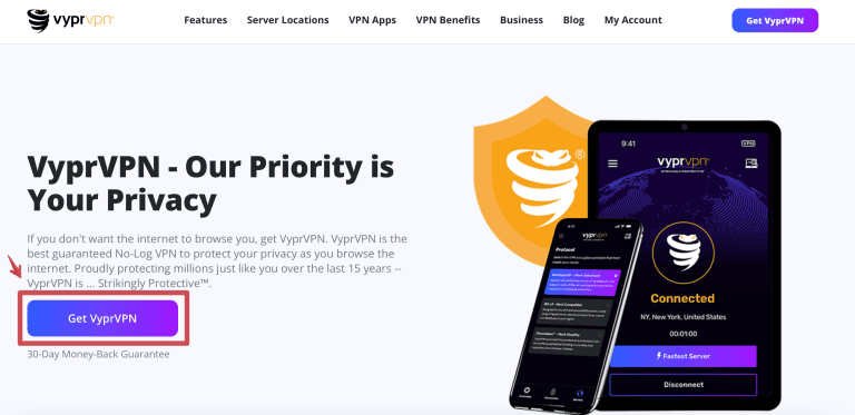 VyprVPN Homepage