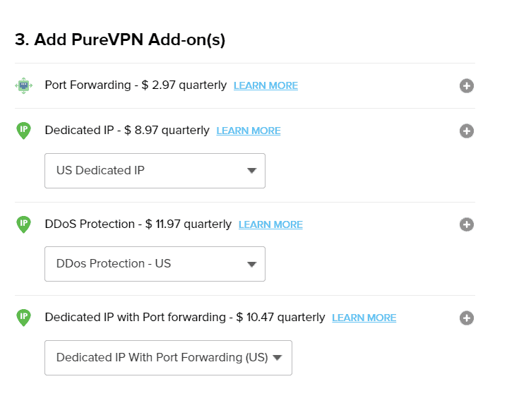 purevpn add ons