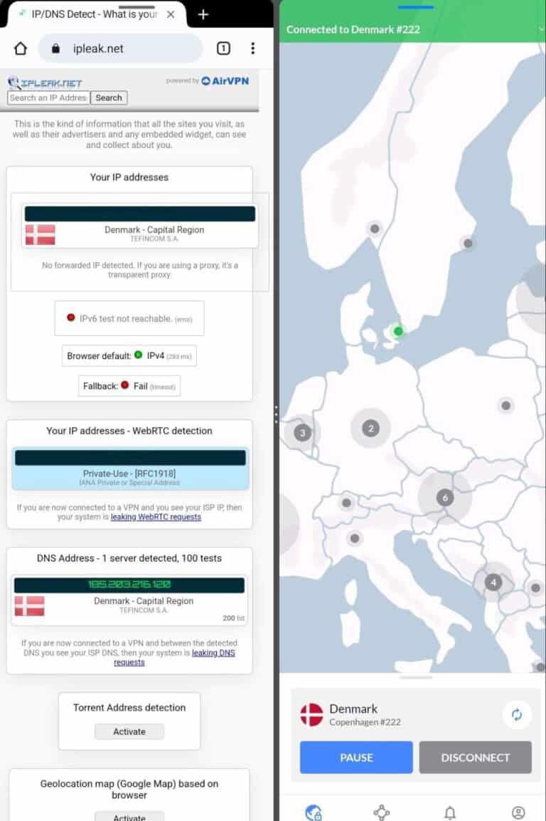 nordvpn ipleak test