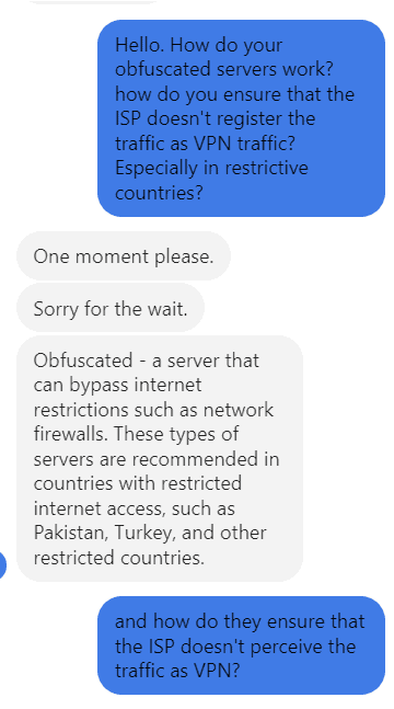 nordvpn's support on obfuscated servers