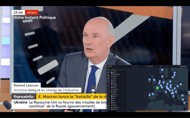 streaming france.tv with nordvpn on marseille server