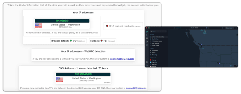 nordvpn ipleak test