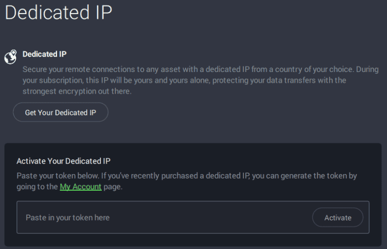 private internet access dedicated ip feature