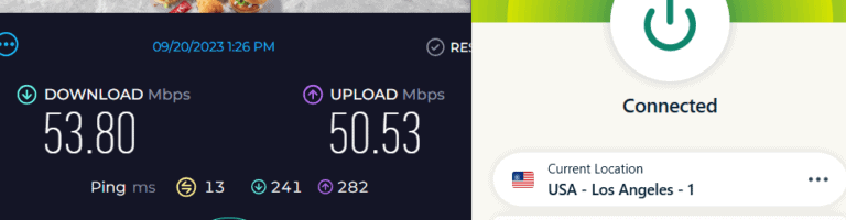 expressvpn speed test results on los angeles server