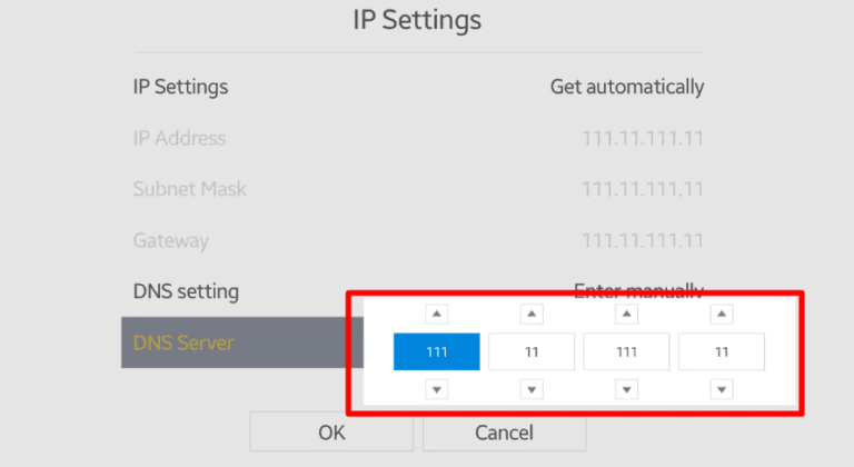 entering ip address on smart tv