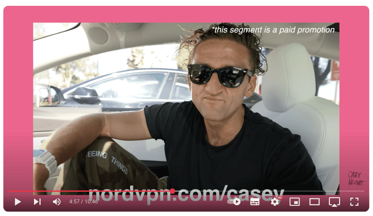 Casey Neistat Youtuber Code NordVPN