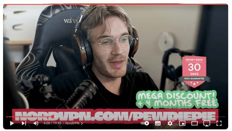 PewDiePie NordVPN Code Youtuber Discount
